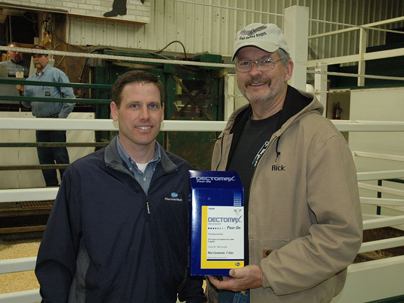 Being recognized for having won the Iowa Cattlemen Bull Test